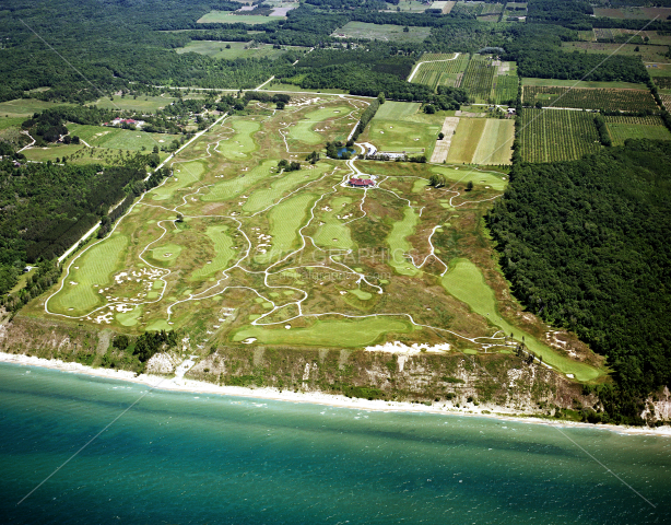 Arcadia Bluffs Golf Club, looking East in Manistee County, Michigan